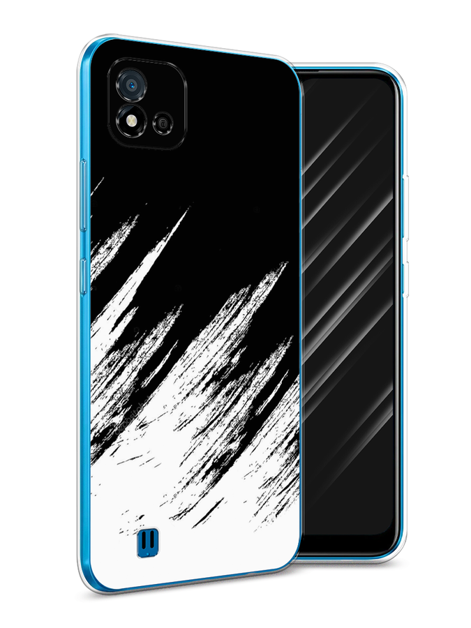 

Чехол Awog на Realme C11 (2021) "Черно белые брызги", Разноцветный, 257550-3
