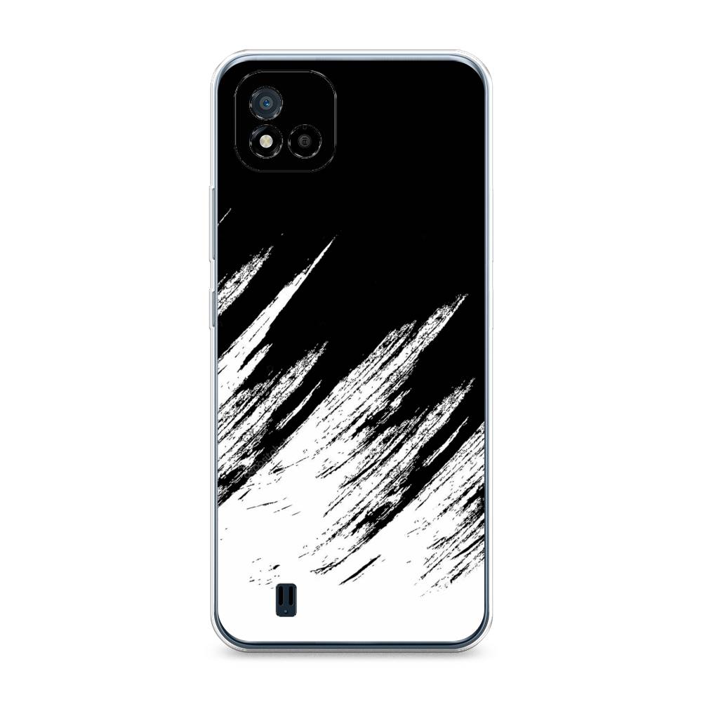 фото Силиконовый чехол "черно белые брызги" на realme c11 (2021) awog