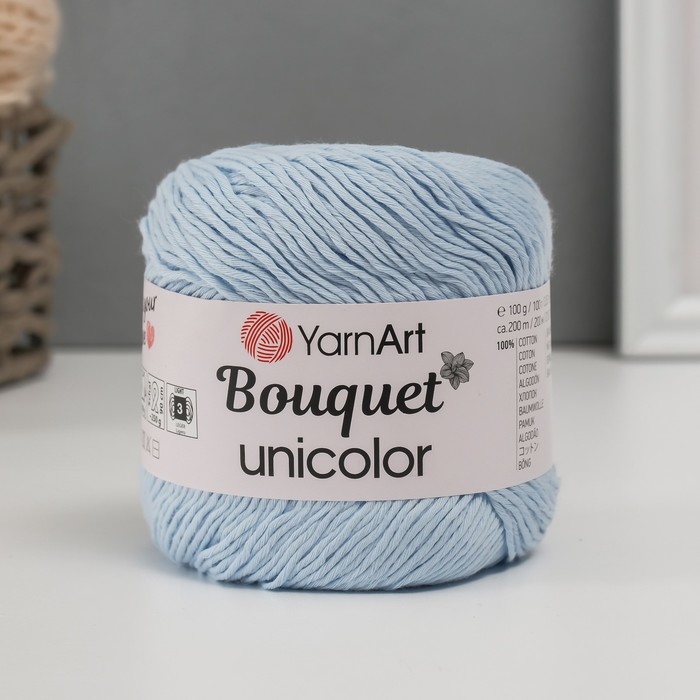 

Пряжа для вязания YarnArt Bouquet Unicolor, 100% хлопок 200м/100г, 3225 перванш