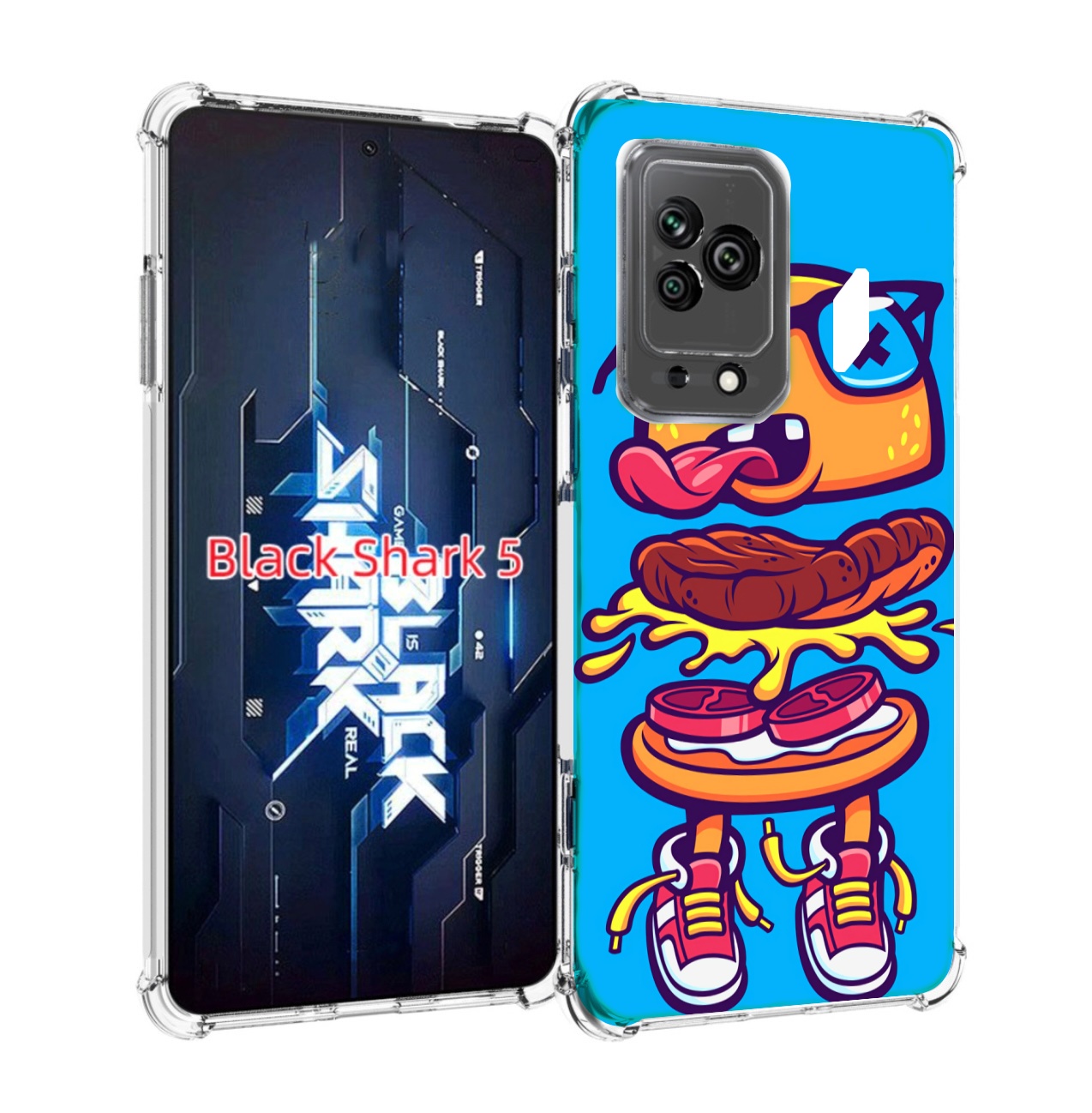 

Чехол MyPads Бургер с очками для Xiaomi Black Shark 5, Прозрачный, Tocco