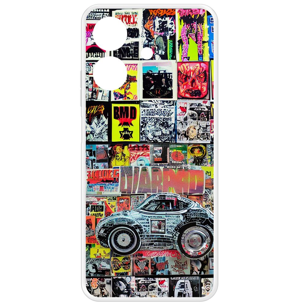 

Чехол-накладка Krutoff Clear Case Автопамфлет для Realme Note 60X, Прозрачный