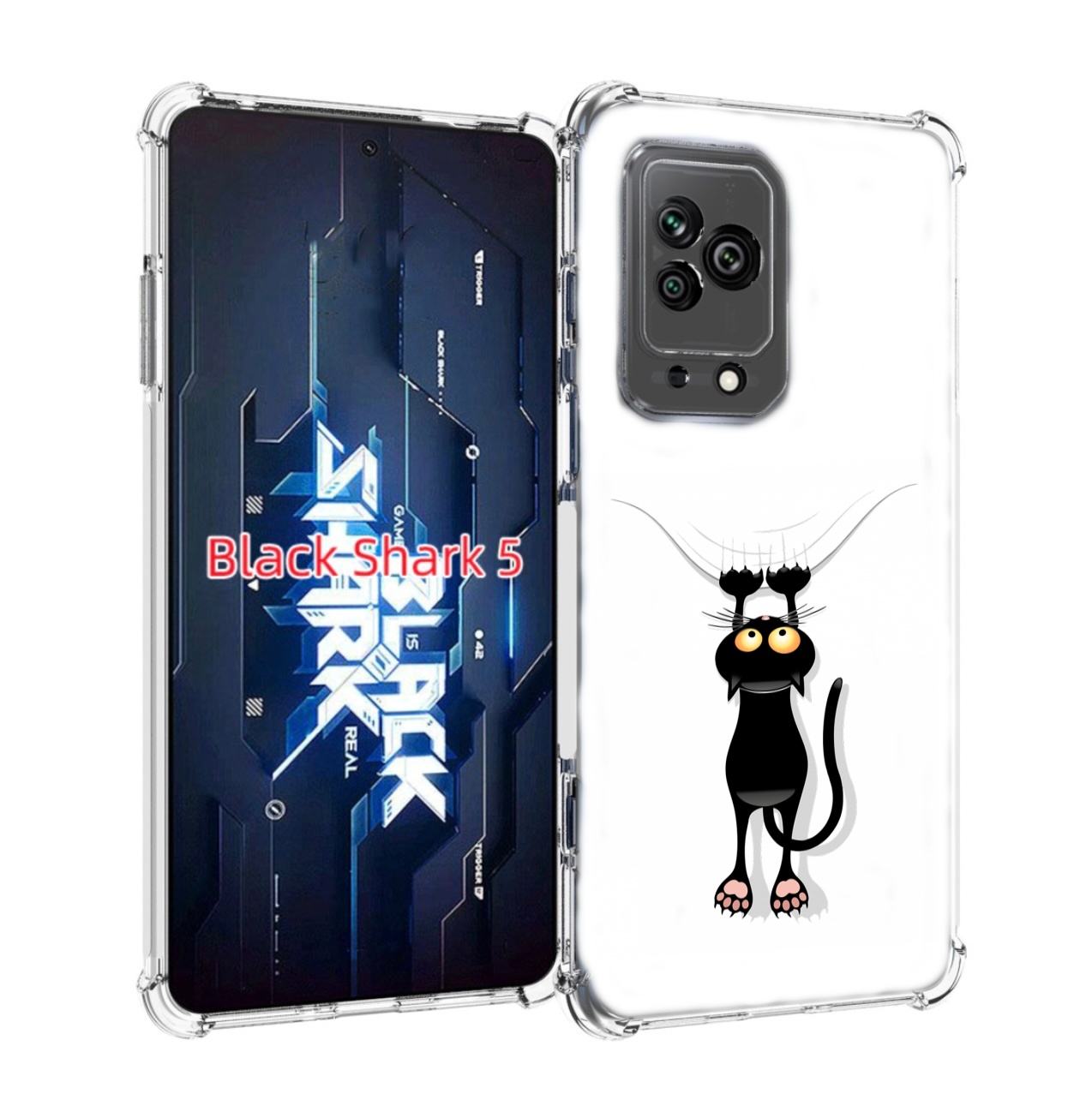 

Чехол MyPads Висячий-кот для Xiaomi Black Shark 5, Прозрачный, Tocco