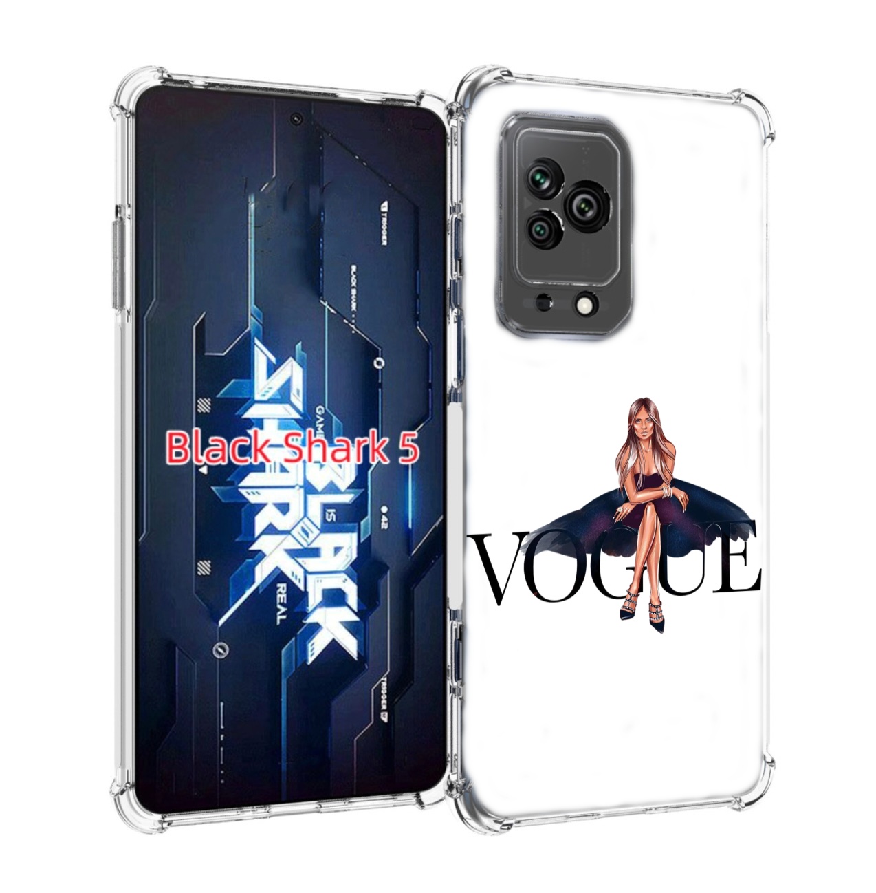 

Чехол MyPads Вог-девушка женский для Xiaomi Black Shark 5, Прозрачный, Tocco
