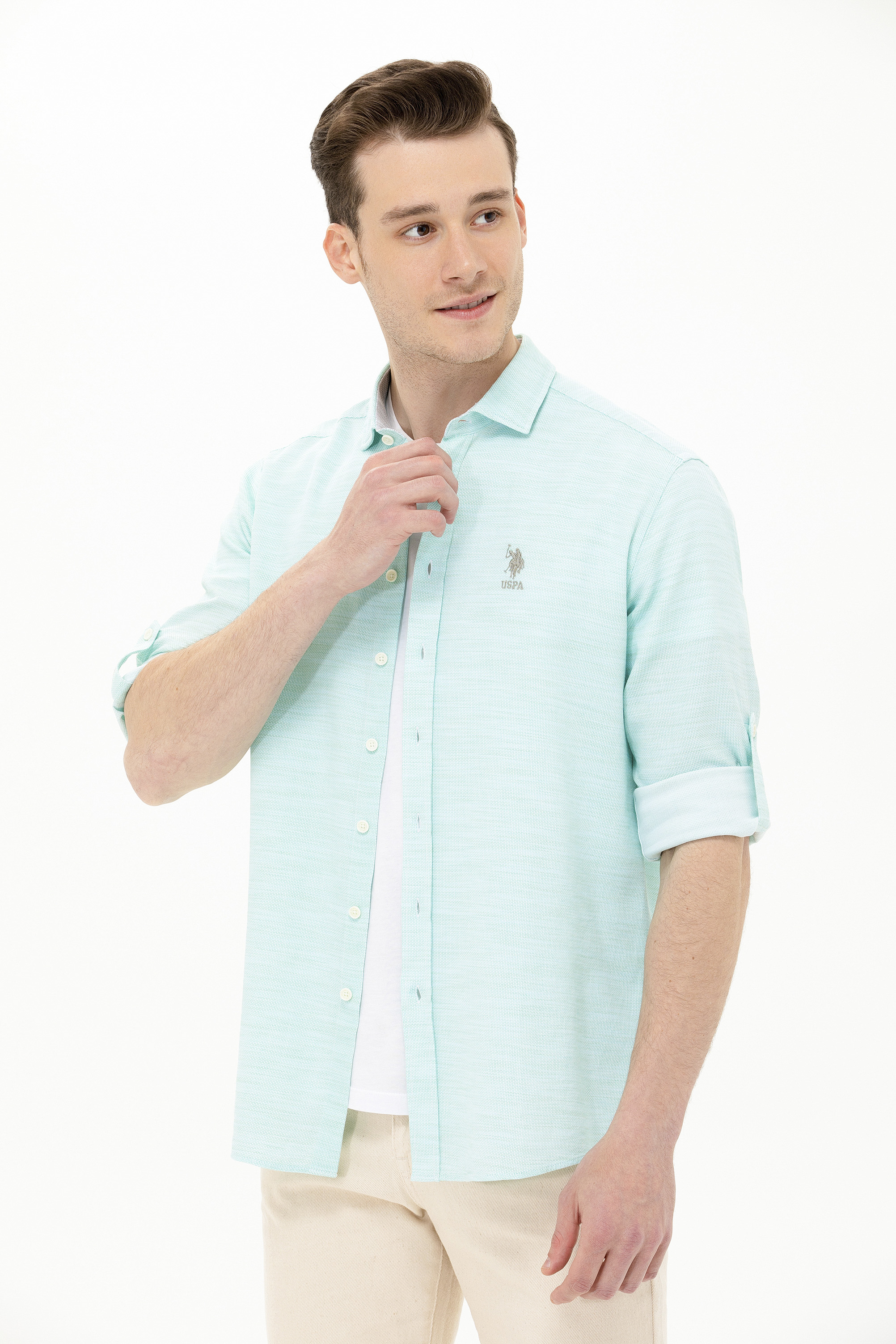 

Рубашка мужская U.S. POLO Assn. G081SZ0040PUNANTO бирюзовая M, Бирюзовый, G081SZ0040PUNANTO