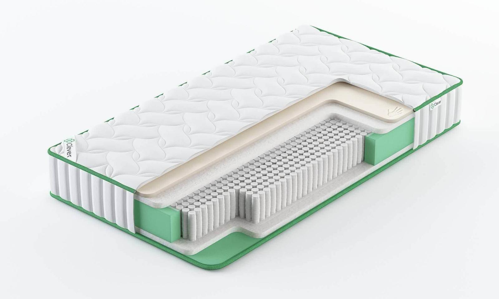 

Матрас Clever Fiber S1000 230x200, Белый, Fiber S1000