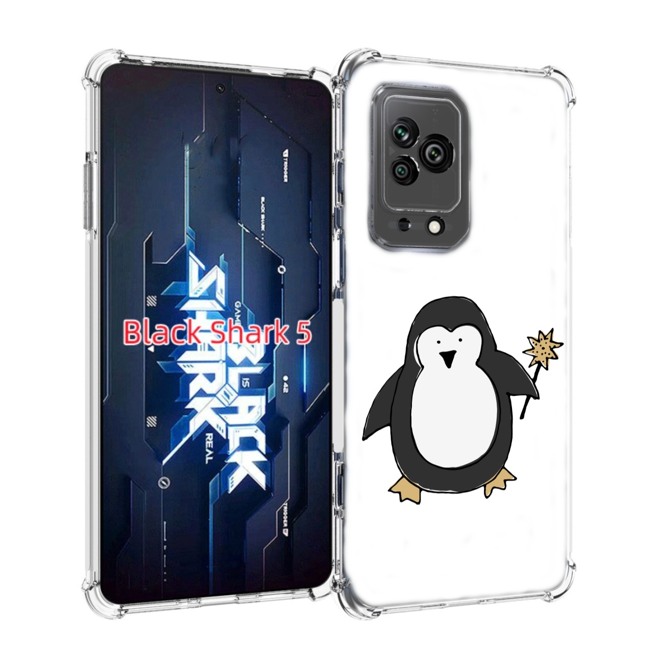 

Чехол MyPads Волшебный пингвин для Xiaomi Black Shark 5, Прозрачный, Tocco