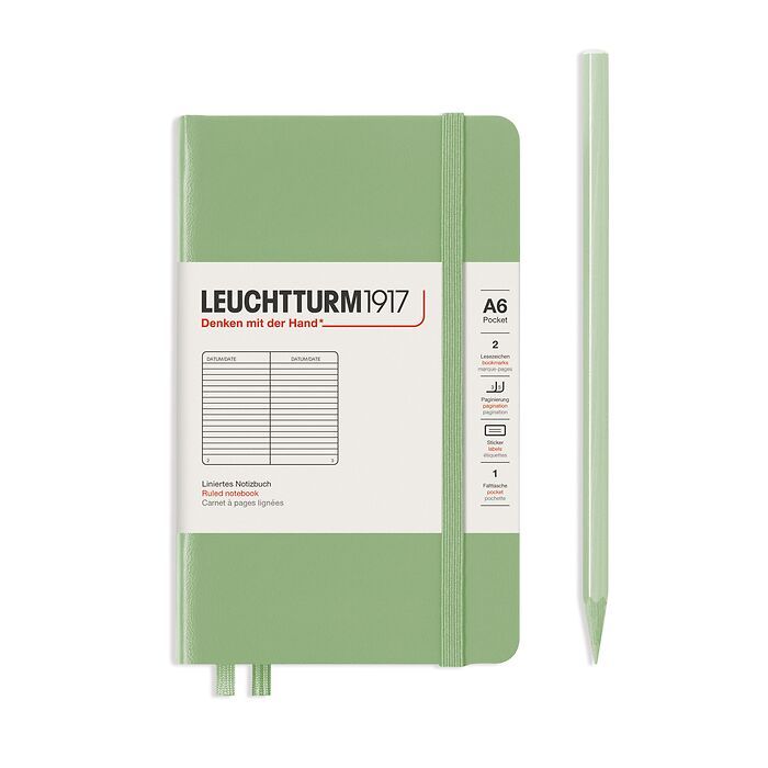 

Leuchtturm1917 Pocket Notebook Muted Colours Sage (пастельный зеленый)