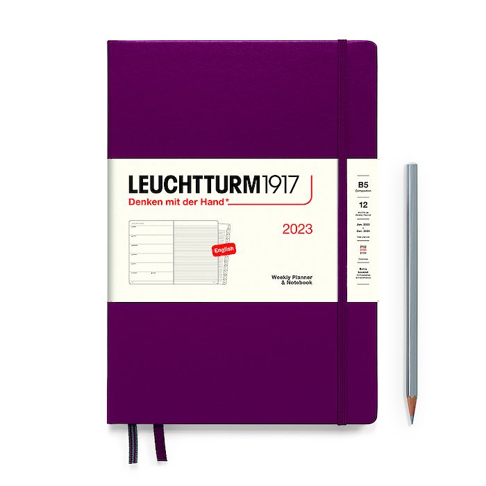 

Еженедельник-блокнот Leuchtturm1917 на 2023 год, Composition неделя на странице, винный