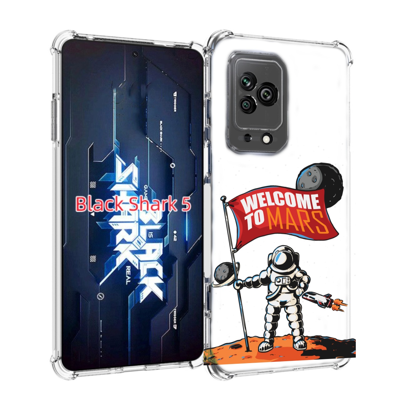 

Чехол MyPads Вэлком-Марс для Xiaomi Black Shark 5, Прозрачный, Tocco