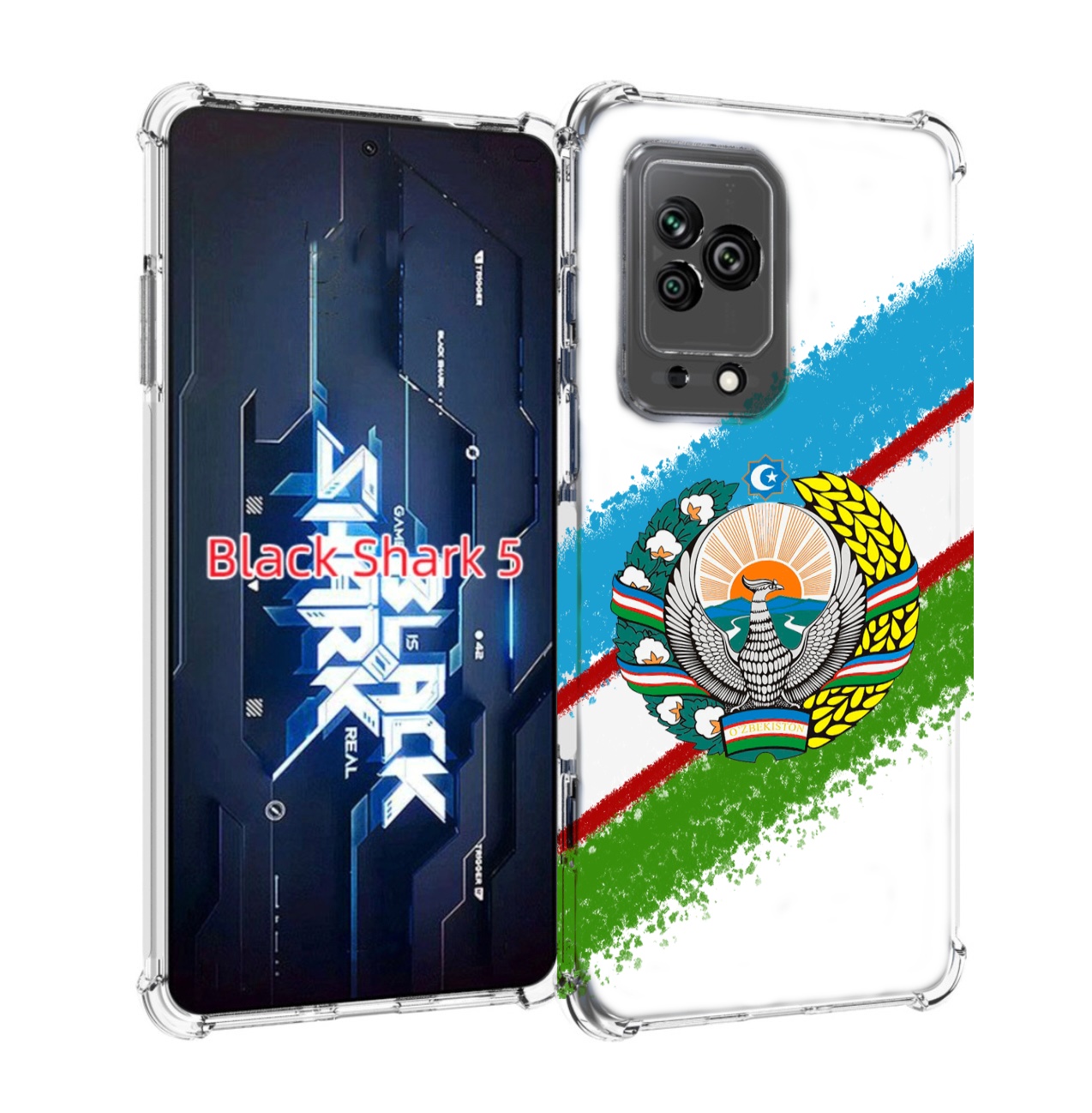 

Чехол MyPads Герб флаг Узбекистана для Xiaomi Black Shark 5, Прозрачный, Tocco