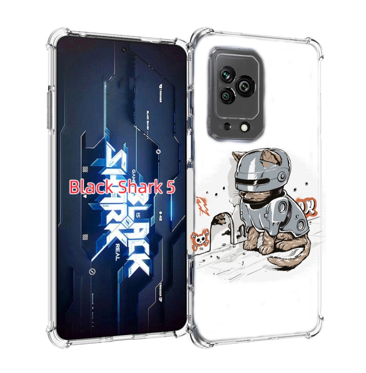 

Чехол MyPads Грозный кот для Xiaomi Black Shark 5, Прозрачный, Tocco