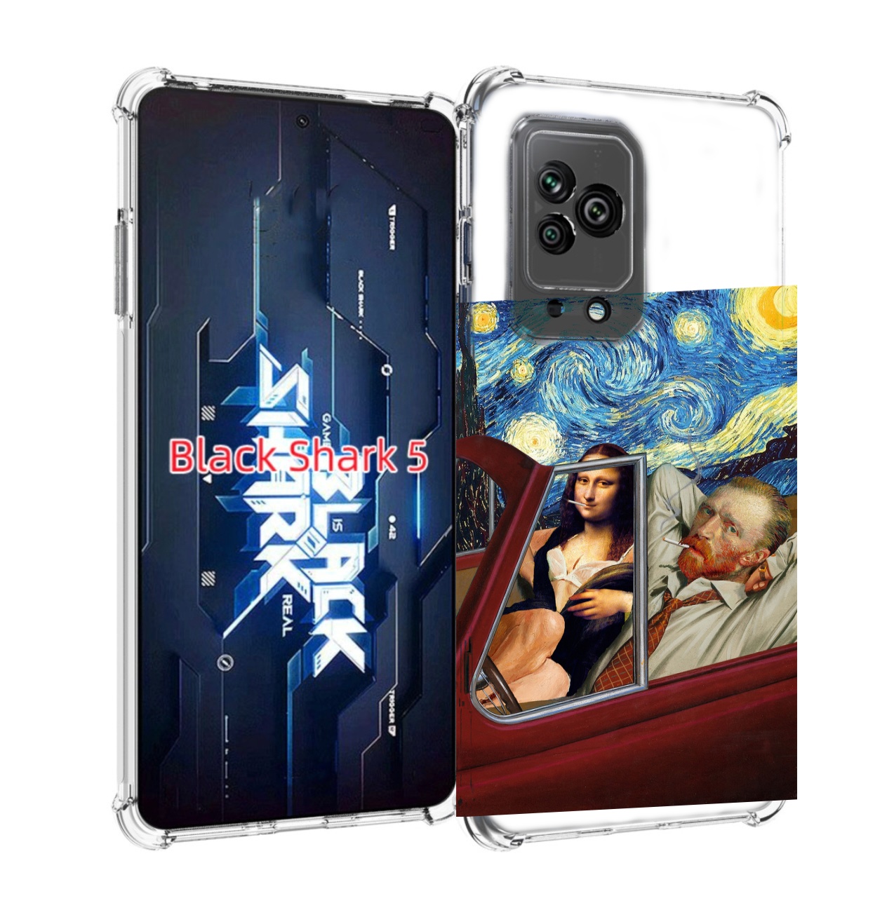 

Чехол MyPads Да-Винчи-в-одном для Xiaomi Black Shark 5, Прозрачный, Tocco