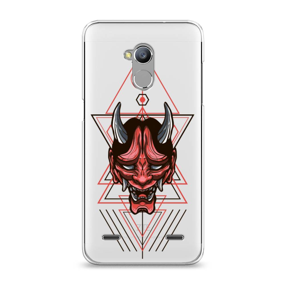 

Чехол на ZTE Blade V7 Lite "Hanya Oni mask", Серый;красный;черный, 130450-4
