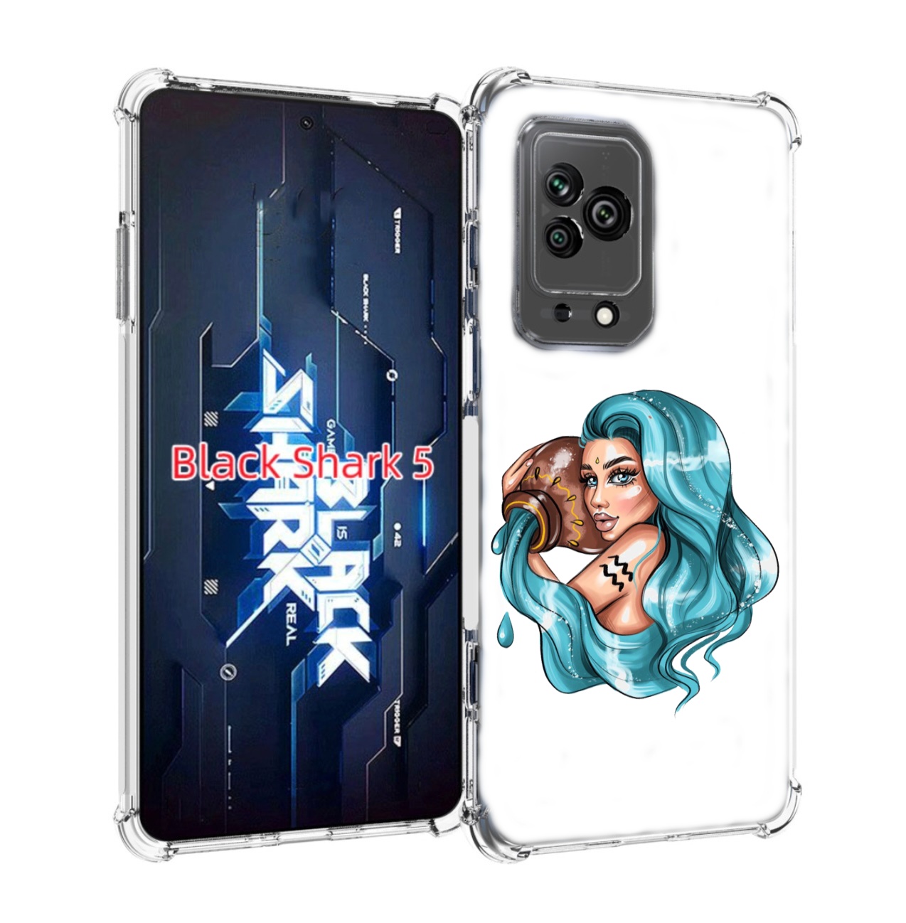 

Чехол MyPads Девушка-Водолей для Xiaomi Black Shark 5, Прозрачный, Tocco