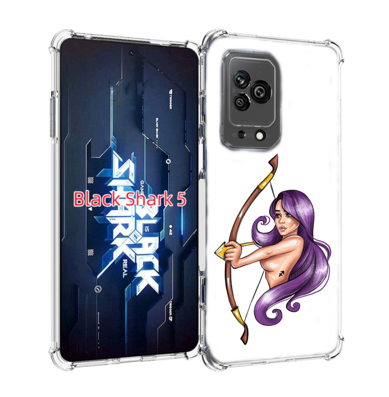 

Чехол MyPads Девушка-Стрелец женский для Xiaomi Black Shark 5, Прозрачный, Tocco