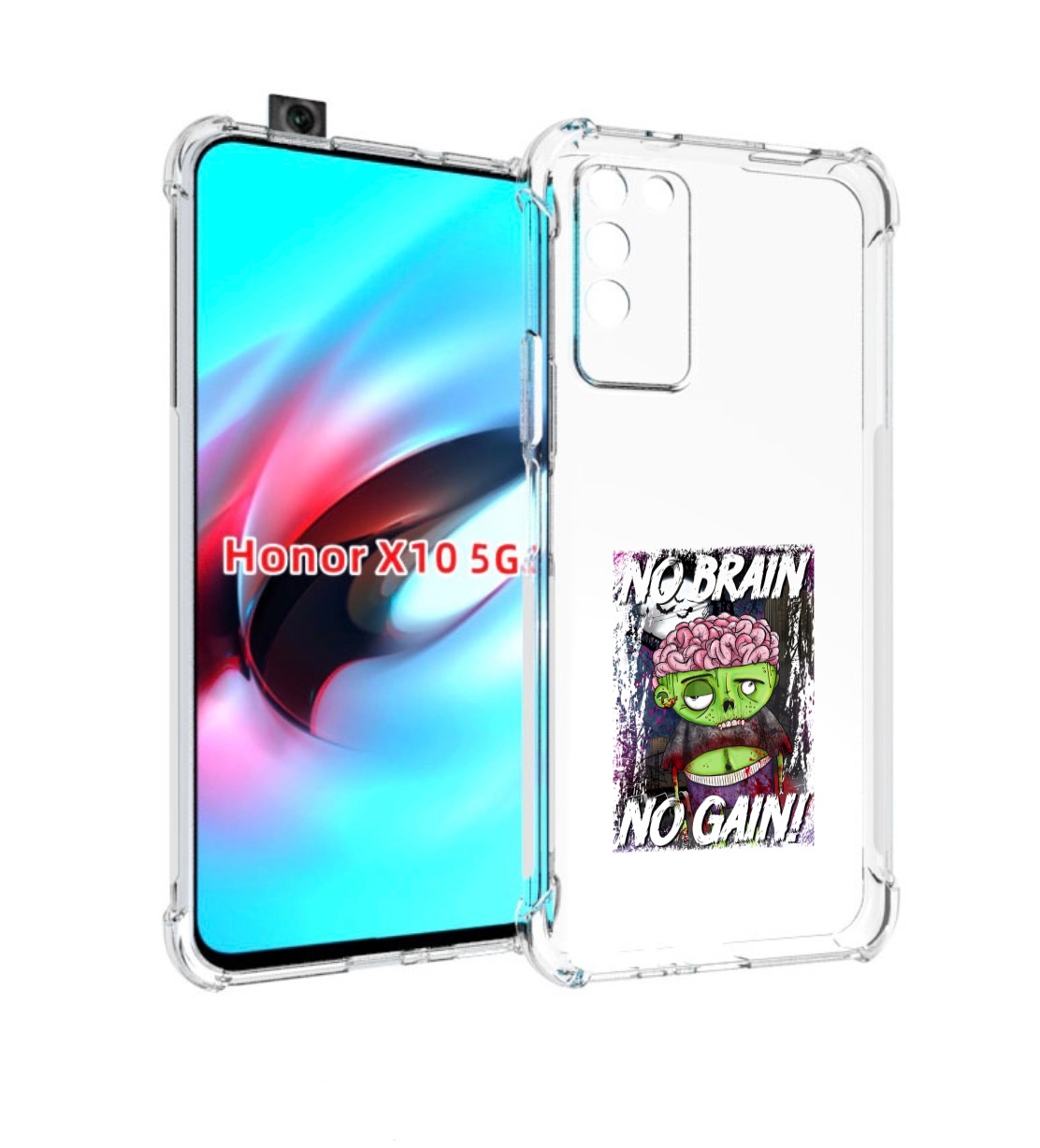 

Чехол MyPads глупый зомби для Honor X10, Прозрачный, Tocco