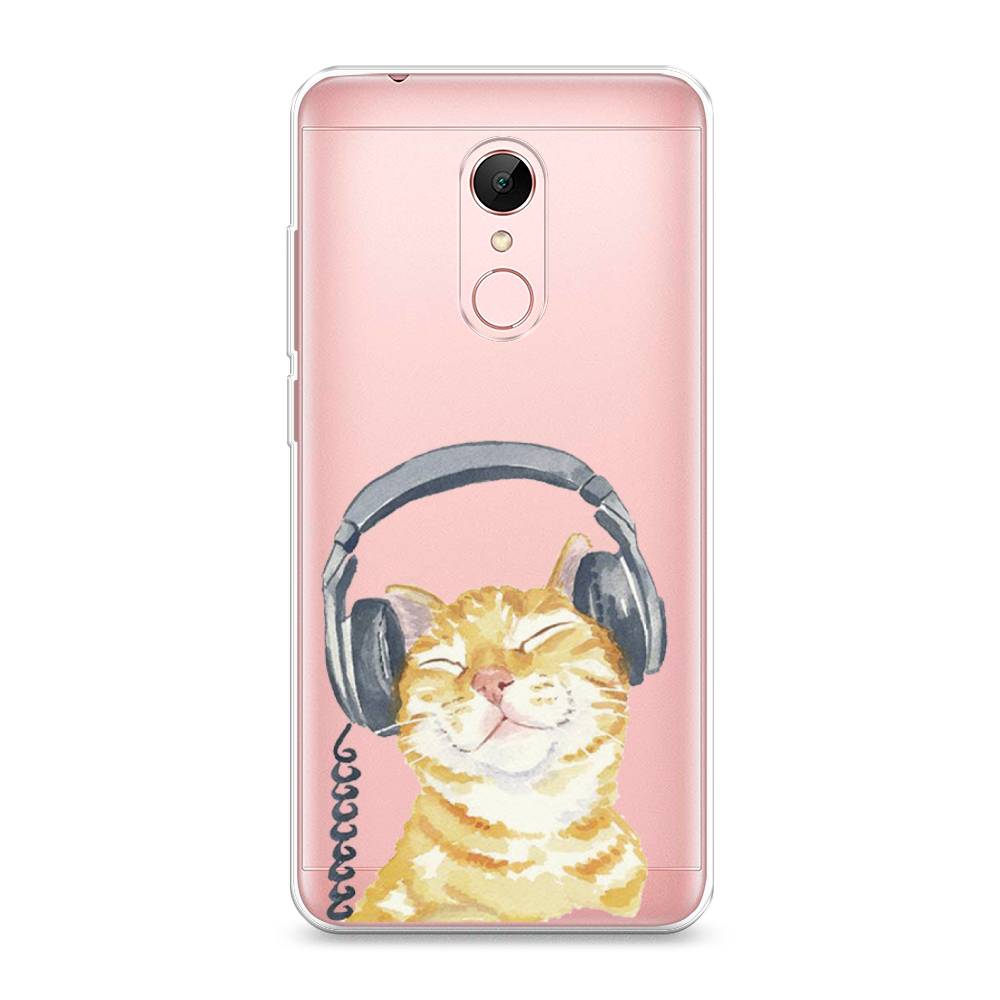 

Силиконовый чехол "Кот меломан" на Xiaomi Redmi 5, Кот меломан