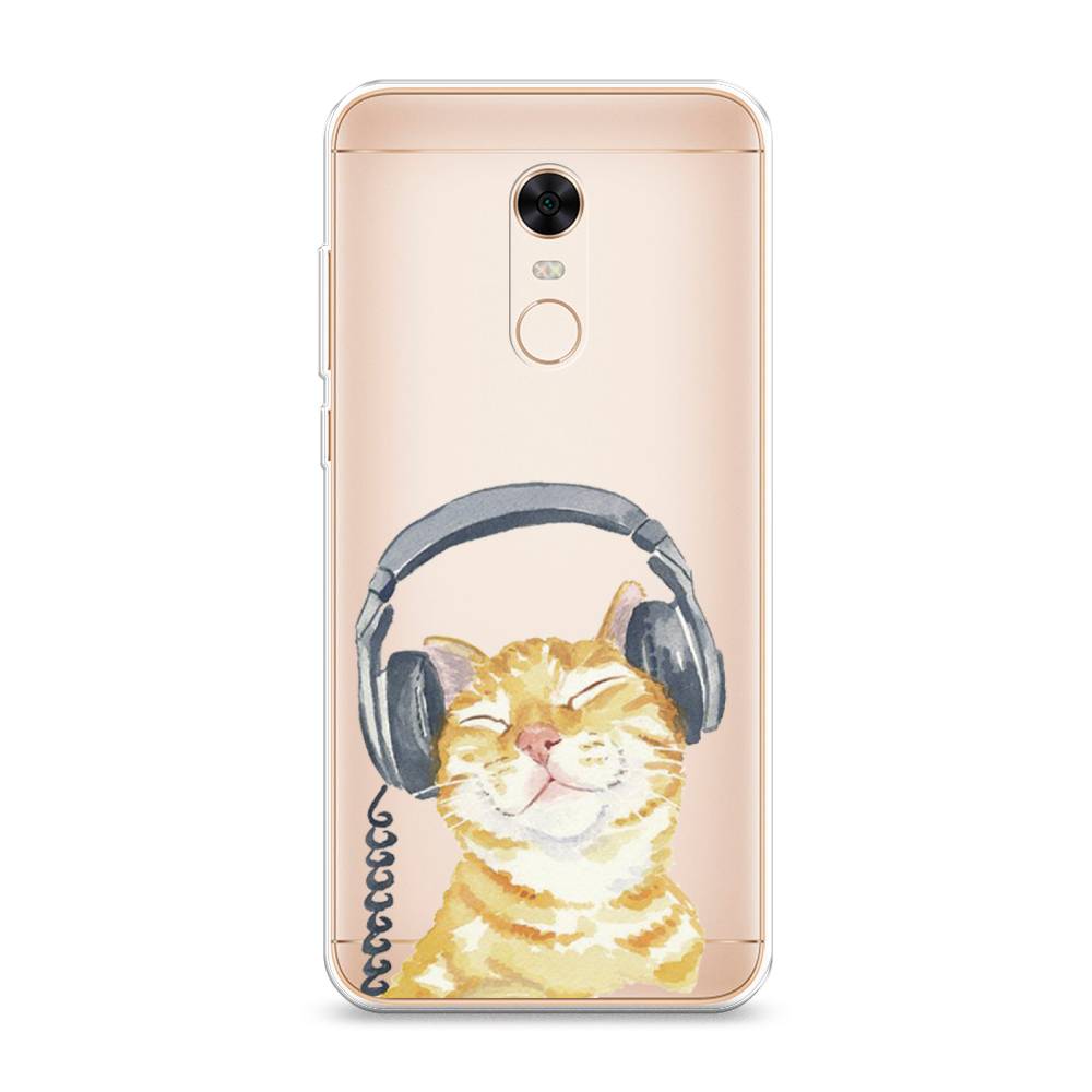 

Силиконовый чехол "Кот меломан" на Xiaomi Redmi 5 Plus, Кот меломан
