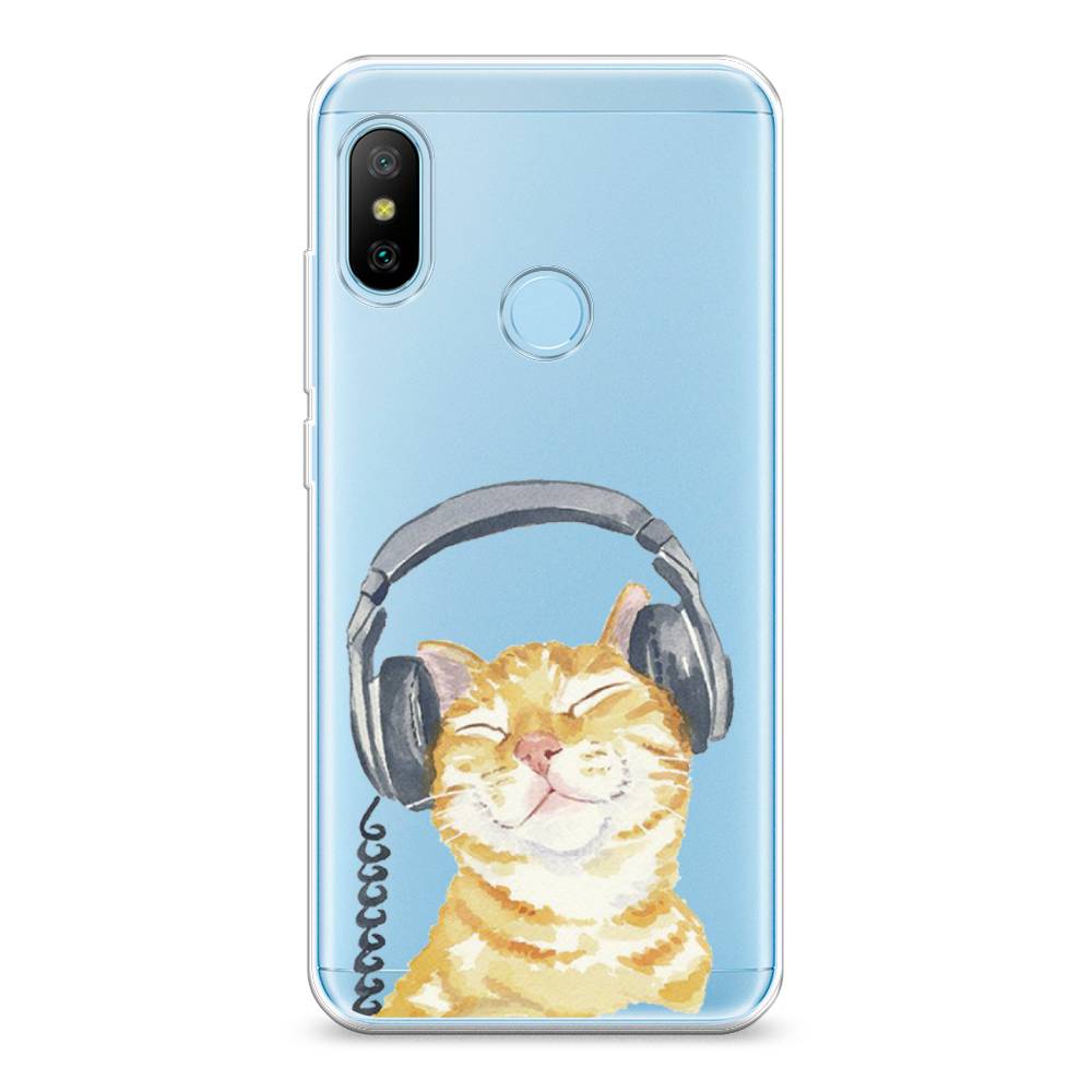 

Силиконовый чехол "Кот меломан" на Xiaomi Redmi 6 Plus, Кот меломан