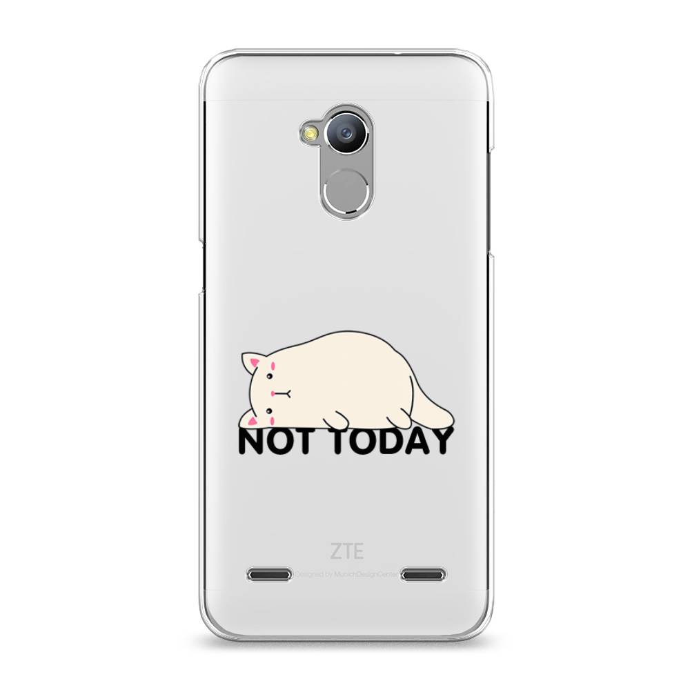 

Чехол на ZTE Blade V7 Lite "Cat not today", Белый;розовый;черный, 130450-1