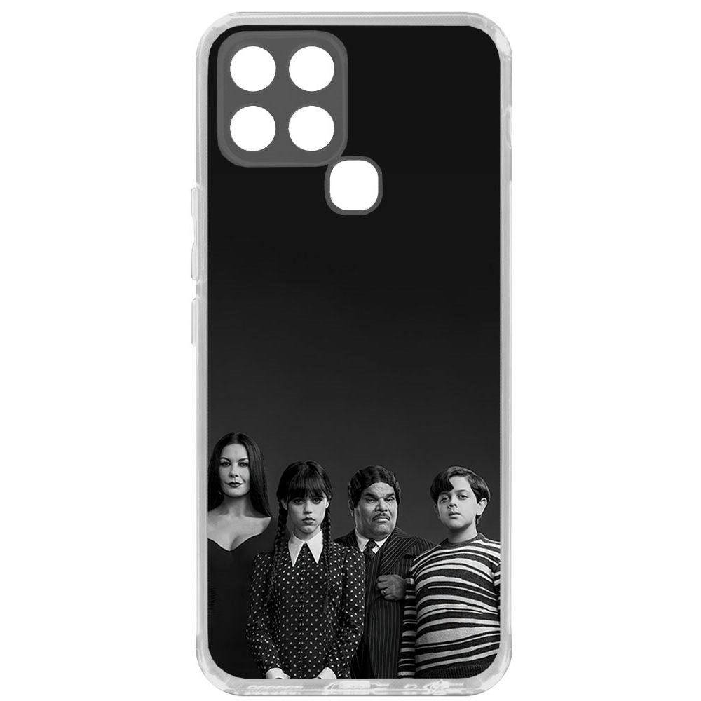 фото Чехол-накладка krutoff clear case уэнсдей аддамс - семейка аддамс для infinix smart 6