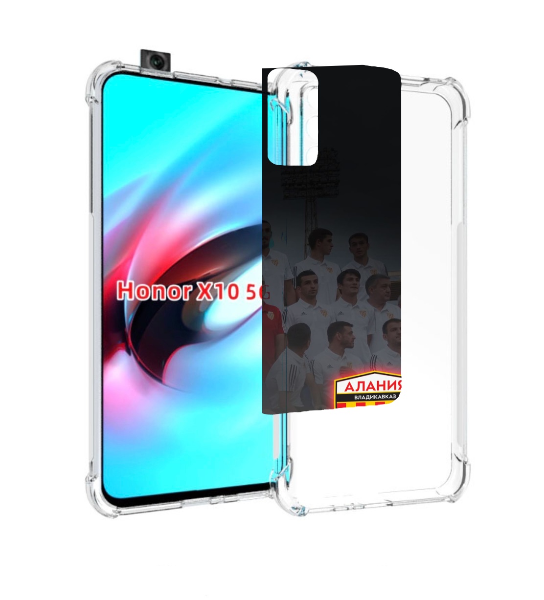 

Чехол MyPads фк алания владикавказ мужской для Honor X10, Прозрачный, Tocco