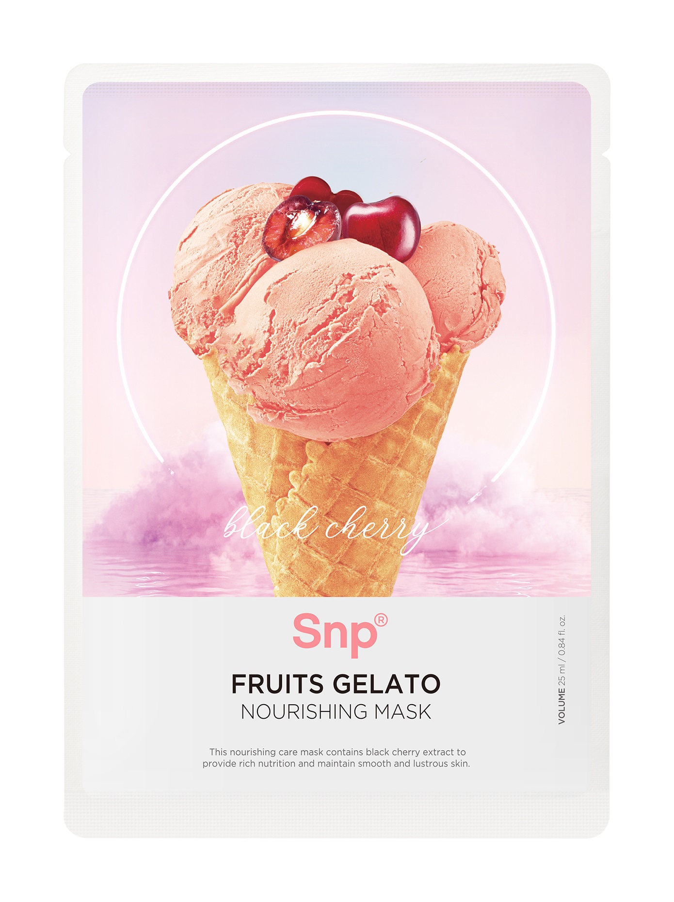фото Маска для лица snp cherry fruits gelato nourishing mask black 25 мл