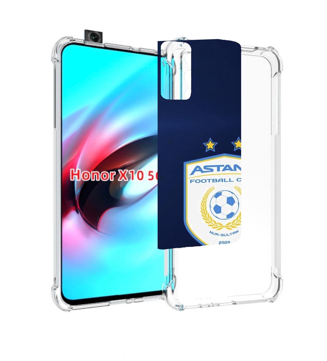 

Чехол MyPads фк астана нур султан для Honor X10, Прозрачный, Tocco