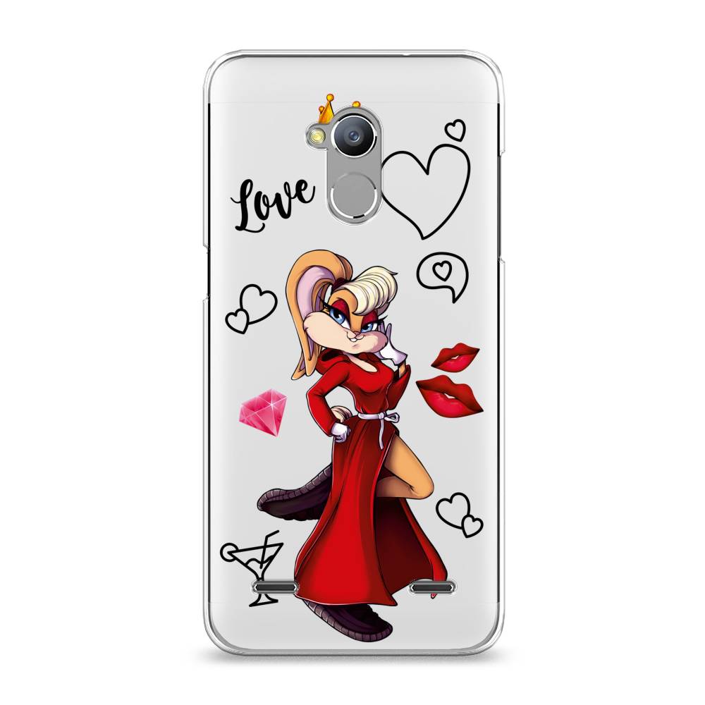 

Чехол на ZTE Blade V7 Lite "Rich Lola Bunny", Красный;бежевый;оранжевый, 130450-6
