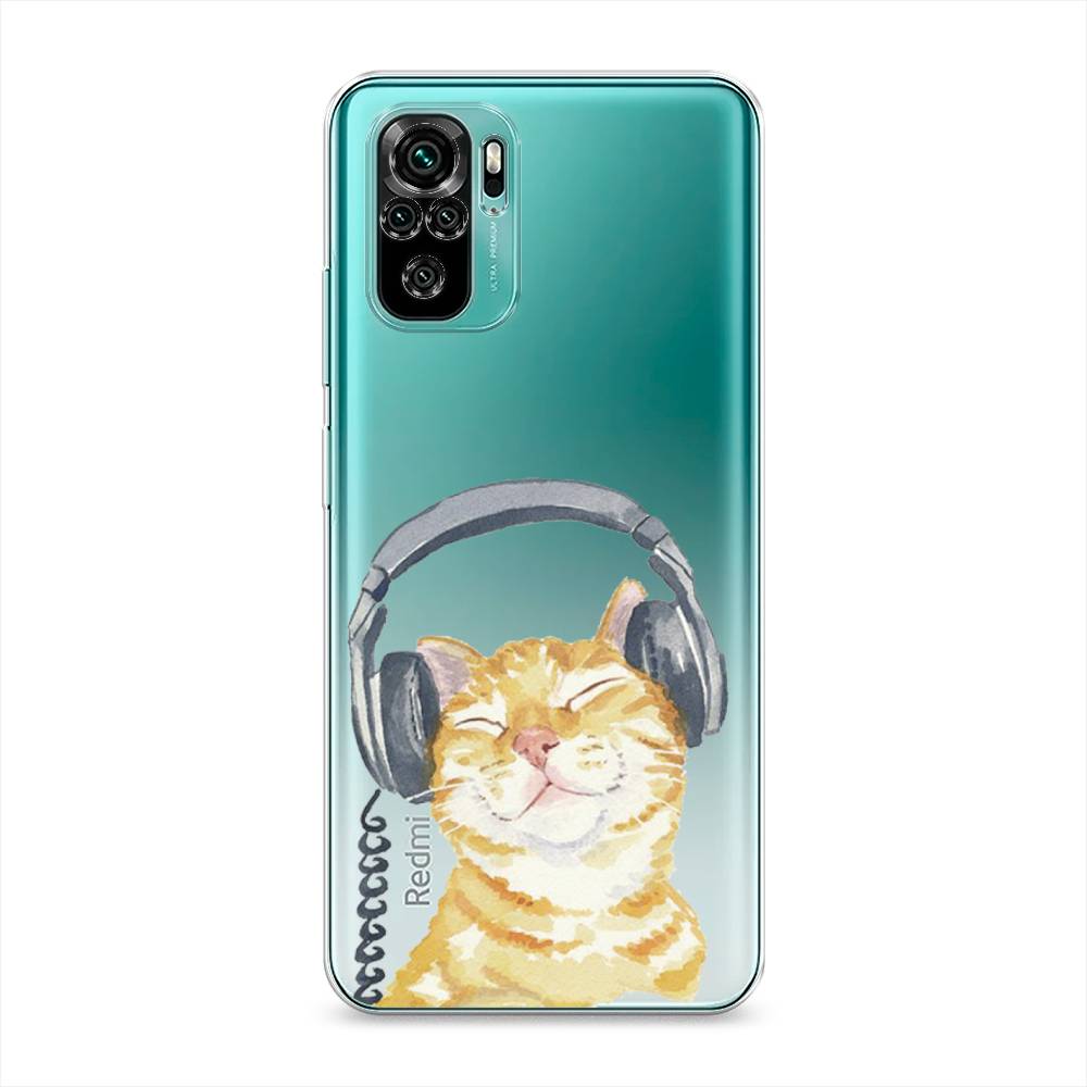 

Силиконовый чехол "Кот меломан" на Xiaomi Redmi Note 10, Кот меломан