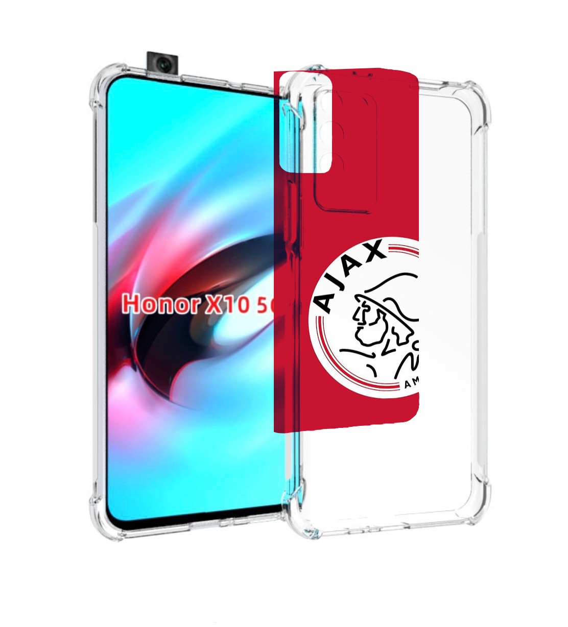 

Чехол MyPads фк аякс амстердам для Honor X10, Прозрачный, Tocco