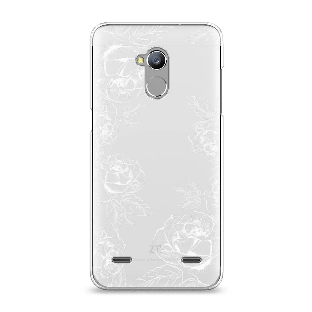 

Чехол на ZTE Blade V7 Lite "Розы графика", Черный;серый, 130450-2