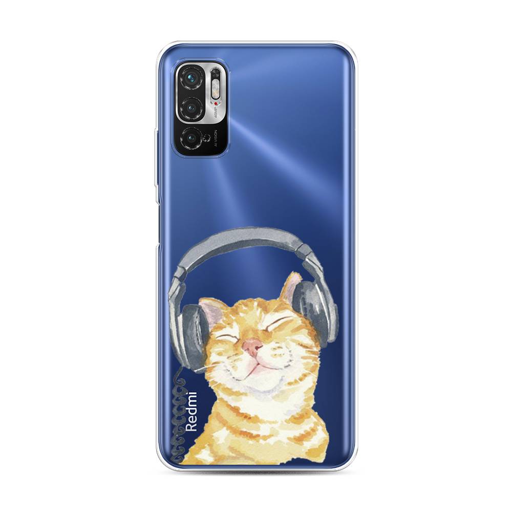 

Силиконовый чехол "Кот меломан" на Xiaomi Redmi Note 10T, Кот меломан