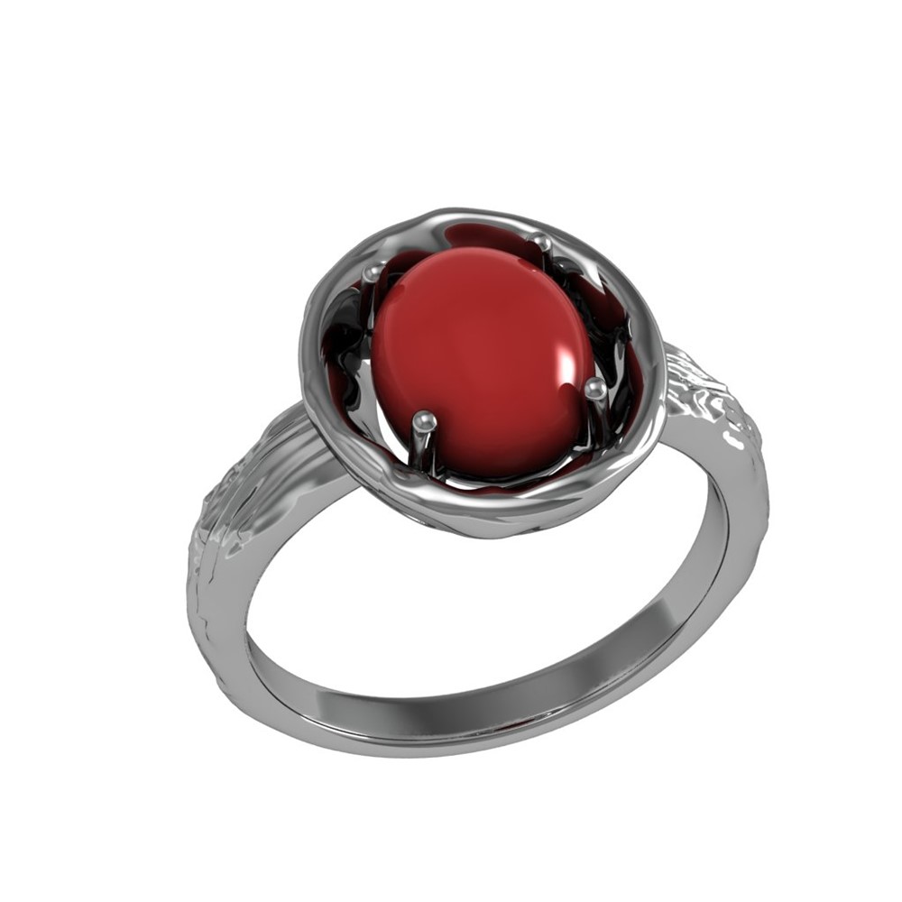 

Кольцо из серебра с кораллом р.19 ПРИВОЛЖСКИЙ ЮВЕЛИР 293639-KR, 293639-KR