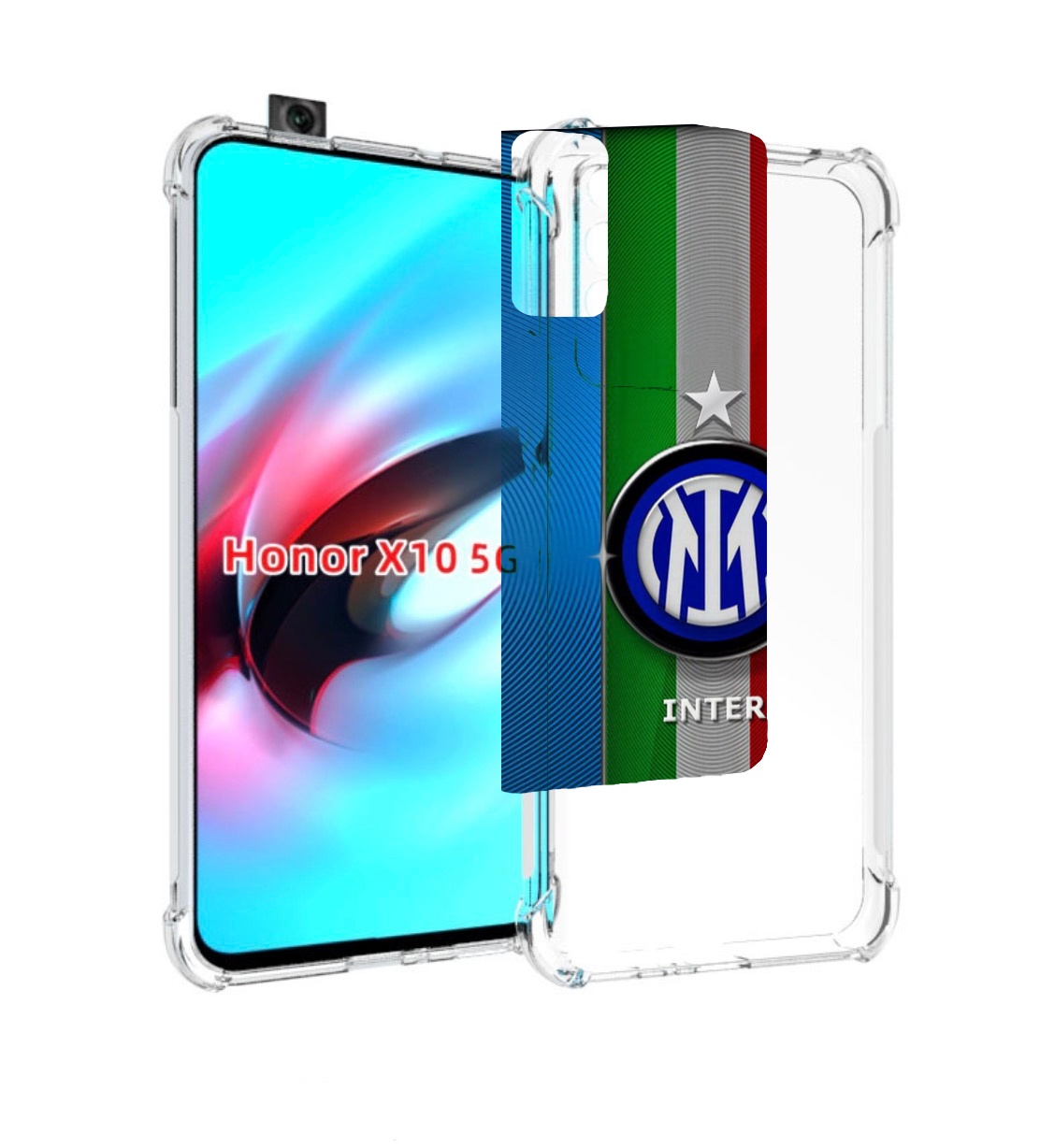 

Чехол MyPads фк интер милан для Honor X10, Прозрачный, Tocco