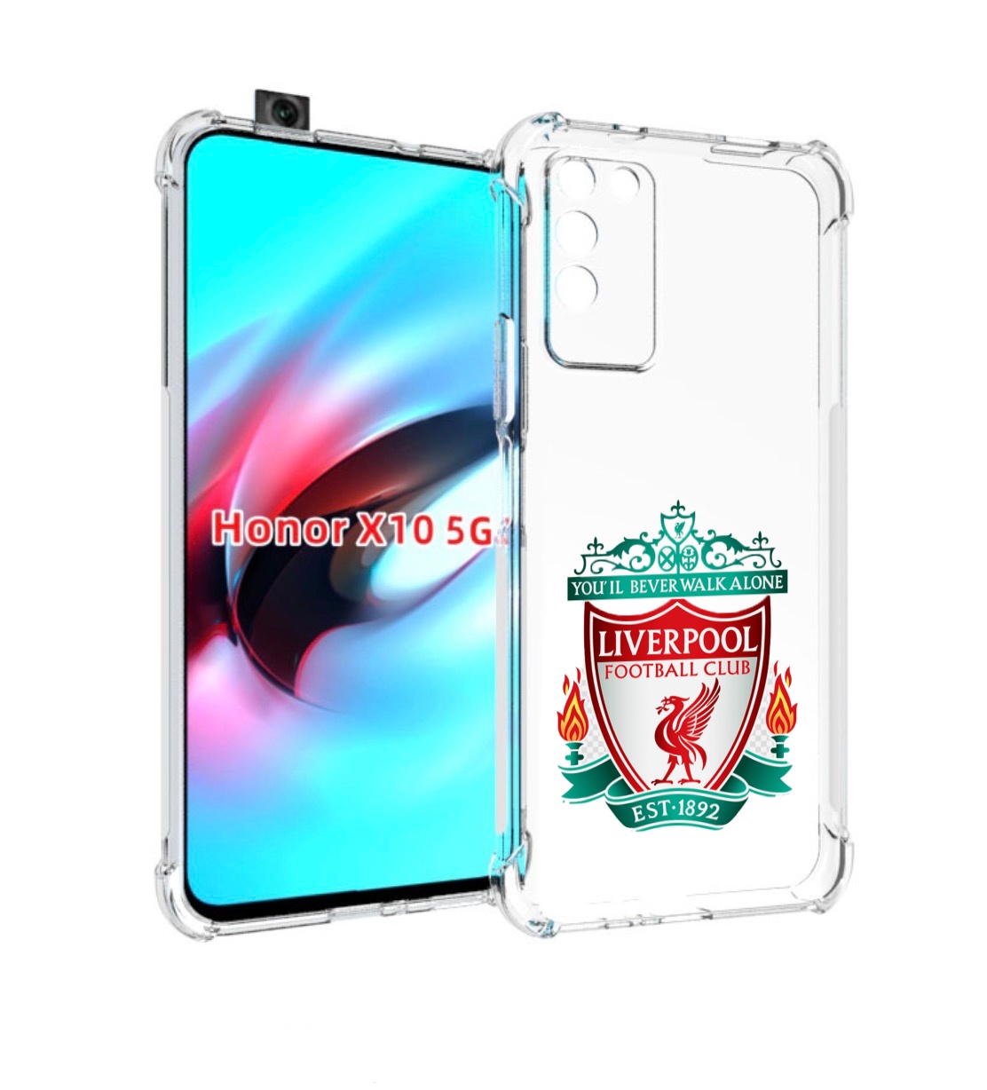 

Чехол MyPads фк ливерпуль мужской для Honor X10, Прозрачный, Tocco