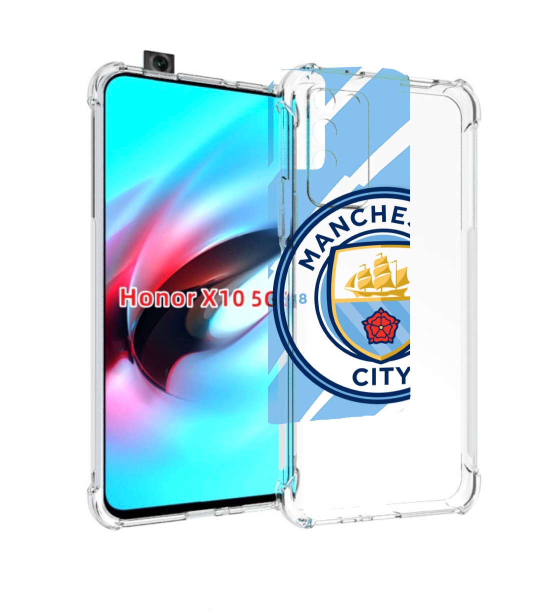 

Чехол MyPads фк манчестер сити для Honor X10, Прозрачный, Tocco
