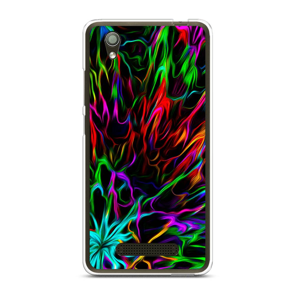 

Чехол на ZTE Blade X3 "Разноцветные разводы", Голубой;зеленый;оранжевый, 130650-3