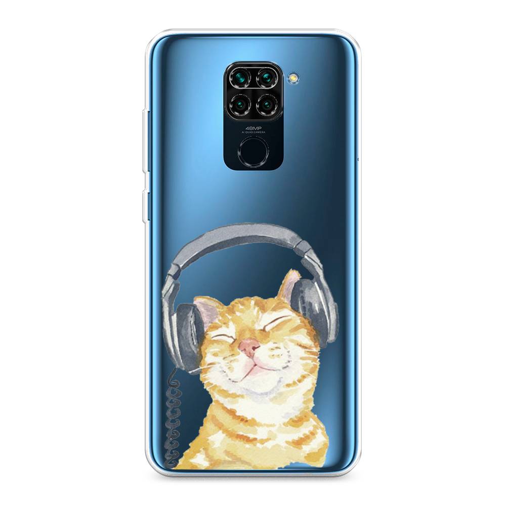 

Силиконовый чехол "Кот меломан" на Xiaomi Redmi Note 9, Кот меломан