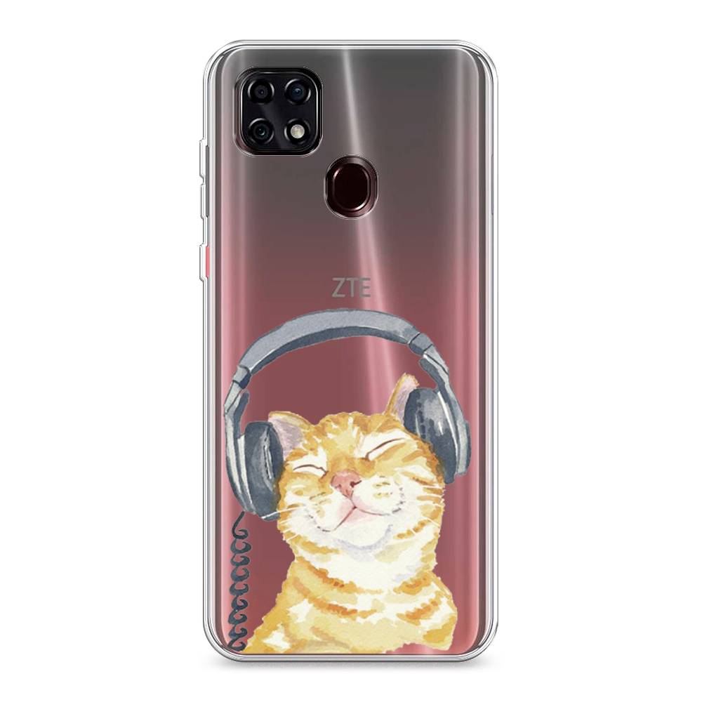 

Силиконовый чехол "Кот меломан" на ZTE Blade 20 Smart, Кот меломан