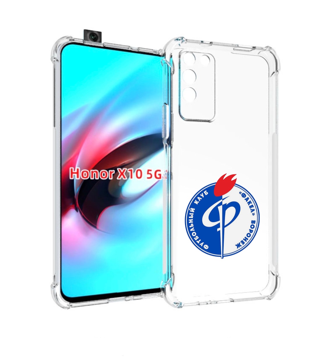 

Чехол MyPads фк факел воронеж мужской для Honor X10, Прозрачный, Tocco