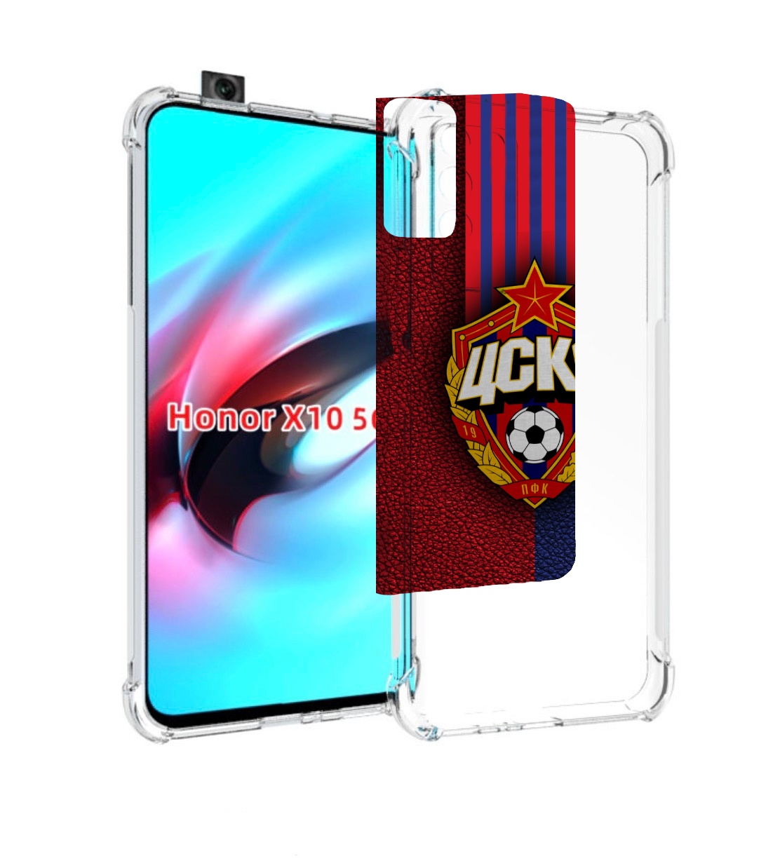 

Чехол MyPads фк цска для Honor X10, Прозрачный, Tocco