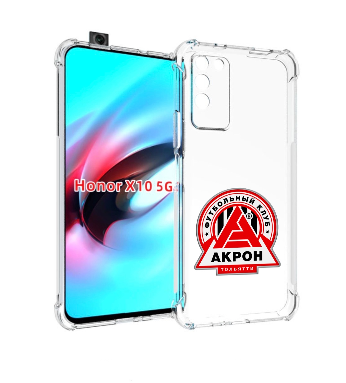 

Чехол MyPads фк-акрон-2 для Honor X10, Прозрачный, Tocco