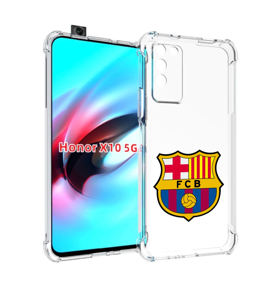 

Чехол MyPads фк-барселона-2 для Honor X10, Прозрачный, Tocco