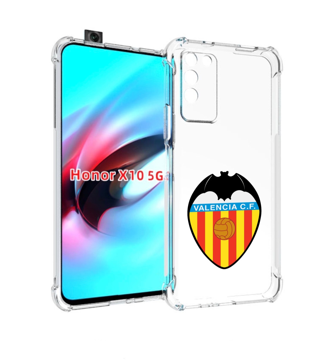 

Чехол MyPads фк-валенсия-2 для Honor X10, Прозрачный, Tocco