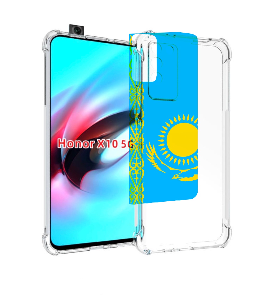 

Чехол MyPads флаг Казахстана-1 для Honor X10, Прозрачный, Tocco