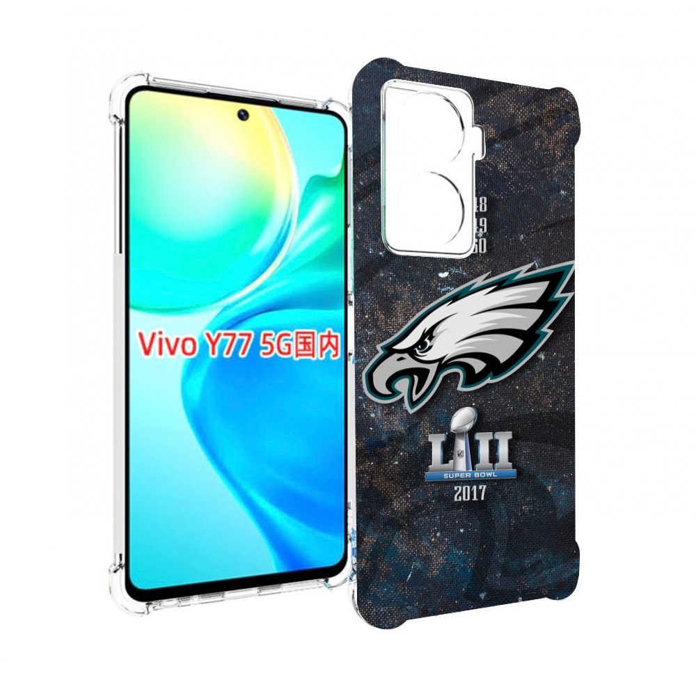 

Чехол MyPads филадельвия иглс регби мужской для Vivo Y77 5G, Прозрачный, Tocco
