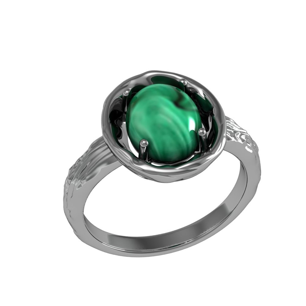 

Кольцо из серебра с малахитом р.18 ПРИВОЛЖСКИЙ ЮВЕЛИР 293639-ML, 293639-ML