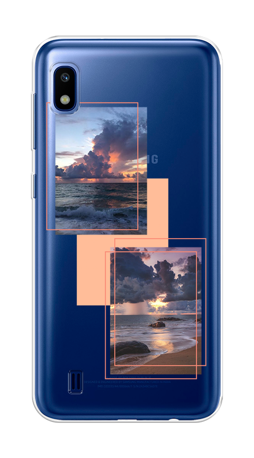 

Чехол на Samsung Galaxy A10 "Sky collage", Розовый;прозрачный;синий, 27950-1