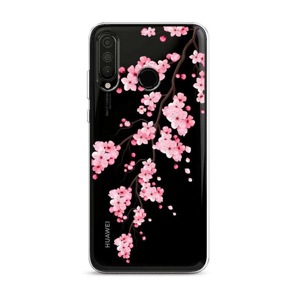 фото Чехол awog "розовая сакура" для huawei p30 lite